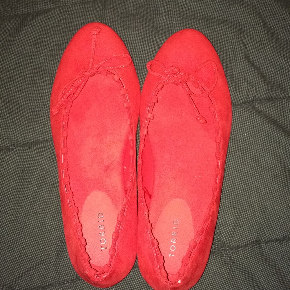 Women's Red Suede Flats